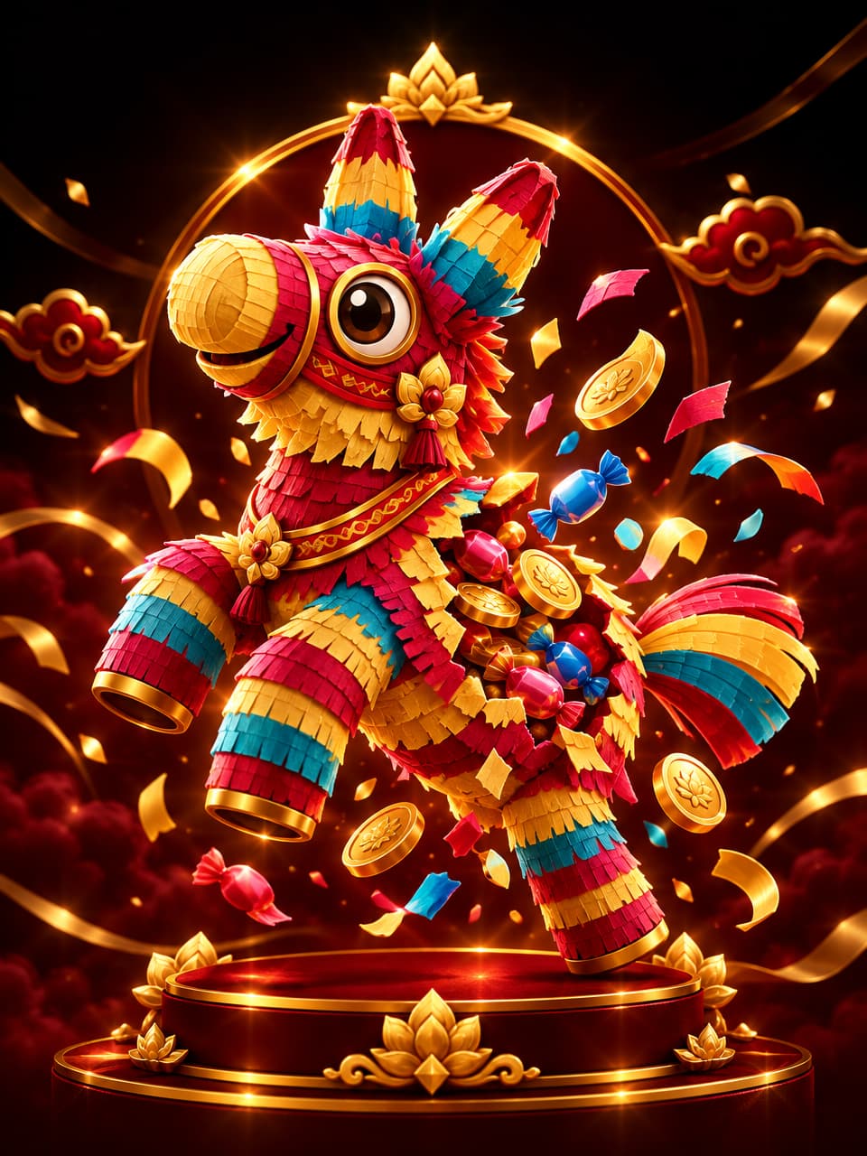 ภาพเกม Pinata Boom ที่ออกแบบใหม่สำหรับ maecharoen - หวยแม่เจริญ